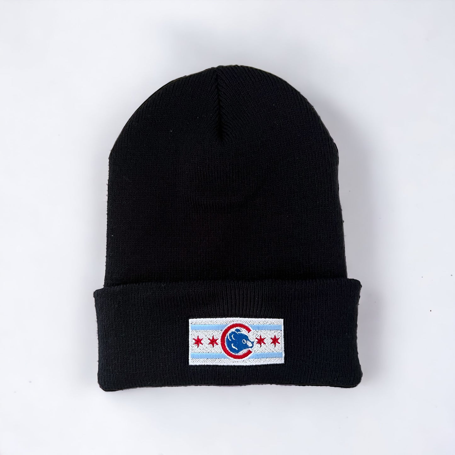 Chicago Flag Baseball Logo Beanie